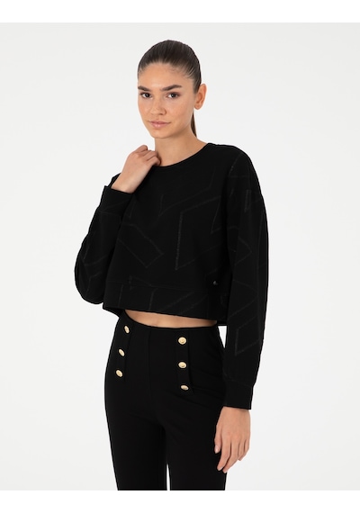 Pierre Cardin Kadın Siyah Sweatshirt 50291038-vr046 Siyah