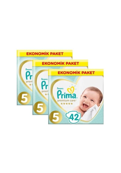 Prima Bebek Bezi Premium Care 5 Beden Ekonomik Paket 3 x 42 126 Adet 3'lü