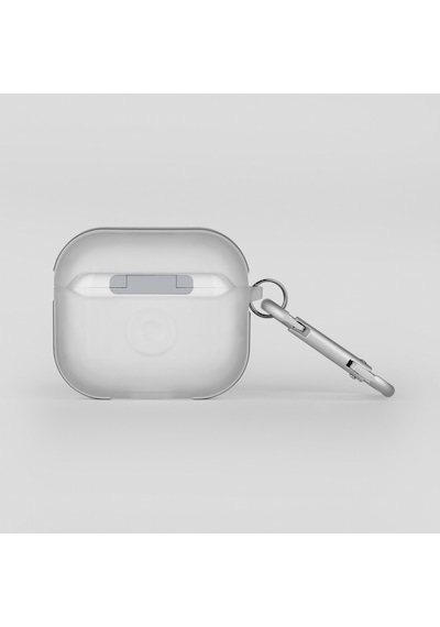 Apple Uyumlu AirPods 3.nesil Kılıf Skinarma Transparan Mat Tasarım Kinzoku Kılıf Beyaz