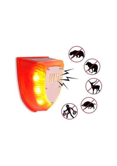 Powermaster Pm-26952 Köpek Silah Sesli Hayvan Kovucu Alarm Cihazı Sadece Gece Çalışır Solar Panelli
