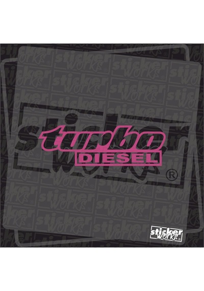 Turbo Diesel Sticker Pembe