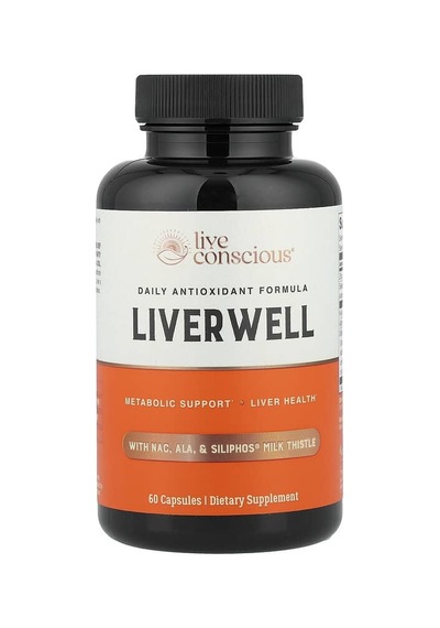 Live Conscious, Liver Well With Na-c & Ala & Siliphos Milk Thistle, 60 Capsules
