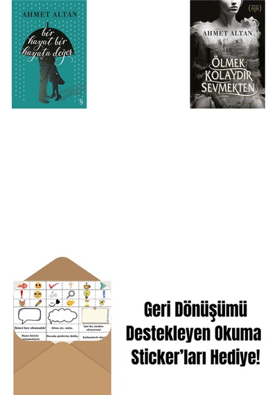 Bir Hayat Bir Hayata Değer + Ölmek Kolaydır Sevmekten + Okuma Sticker'ları
