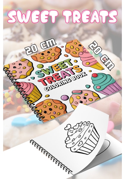 Sweet Treats Bold And Easy 20 X 20 Cm Büyük Boyama Kitabı