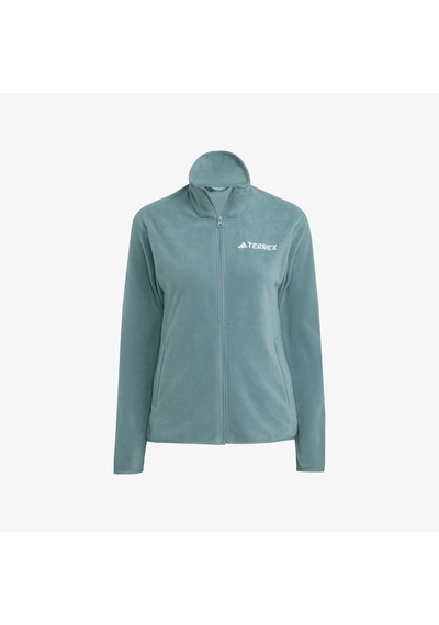 Adidas Multi Essentials Full Zip Fleece Kadın Yeşil Yürüyüş Polar Jm3111 Yeşil