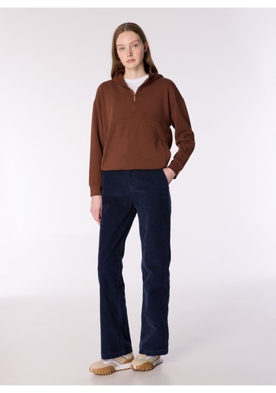 Jeep Kahve Kadın Kapüşonlu Loose Fit Sweatshirt J4wl-swt7032