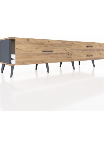 Hyperion Tv Ünitesi 3 Çekmeceli 176x44x51 Antrasit-çam/çam Atlas Çam/atlas Çam Hyperion Tv Ünitesi 3 Çekmeceli 176x44x51 Antrasit-çam/çam Atlas Çam/atlas Çam