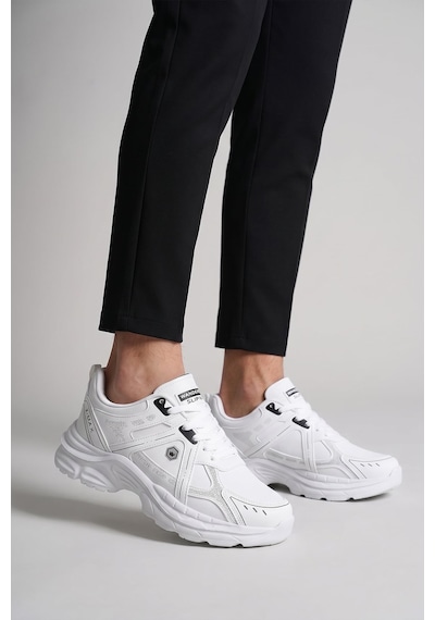 Elit Asens4338 Erkek Klasik Sneaker Beyaz - Siyah