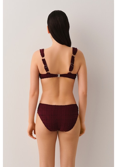 Suwen Nora Balenli Bikini Üst Sb25660080080 Mürdüm