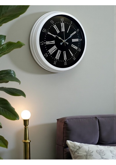 Elegance White 40 Cm Metal Duvar Saati Renkli