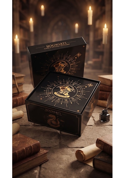 Bakgelal Harry Potter Hogwarts Lisanslı 3 Lü Dekoratif Saklama Kutusu Seti İç İçe Geçebilen Hediye Kutuları- Görekemli Hogwarts Tasarımlı - 9073883561273