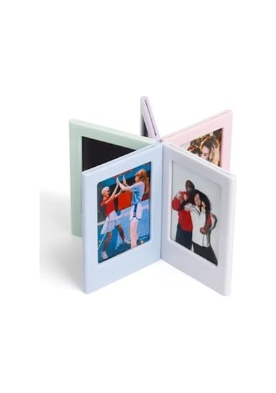 Ayrex Fujifilm Instax Mini Film Uyumlu 2'li Mıknatıslı Fotoğraf Çerçeve Seti, Mor Diğer