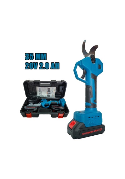 Akülü Bağ Makası 35mm Li-ion Set Kömürsüz 20v 2.0 Ah - Catpower1340