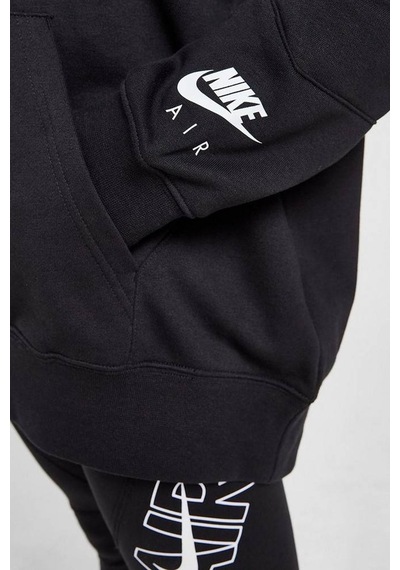 Nike Air Oversize Hoodie Kapüşonlu Kadın Oversize Bol Kesim Sweatshirt Siyah