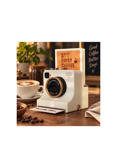 Latte Art Camera 4 Stencilli Manuel Coffee Art Kahve Süsleme Aparatı Kahve Köşesi Aksesuarı Diğer