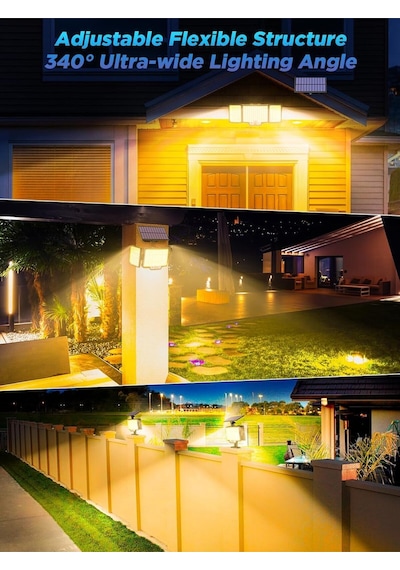 Sigrill 12 Led Güneş Enerjili Hareket Sensörlü Işık, Ip65, 3 Modlu, 340 Aydınlatma, Sıcak Işık