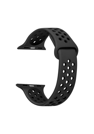 Microsonic Apple Uyumlu  Watch 6 44Mm Sport Band Kordon Siyah