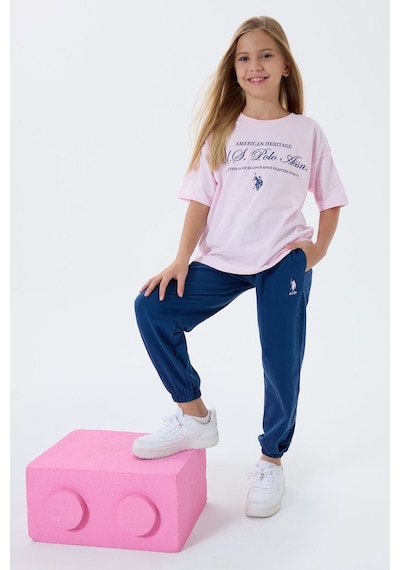 U.s. Polo Assn. Kız Çocuk Pembe Pijama Takım Pembe