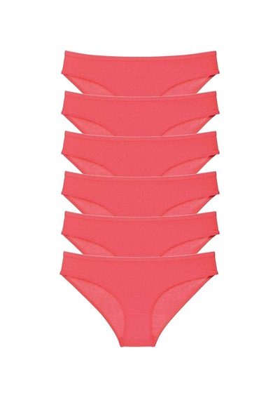 Royaleks Likralı Kadın Slip Külot 6 Adet Süper Eko Set Fuşya RYL-EKO6008 Fuşya