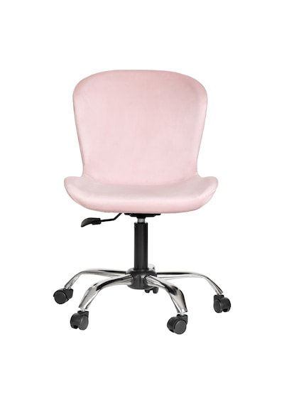 Markaelz Krom Metal Ayaklı Ofis Çalışma Sandalyesi Açelya Pembe