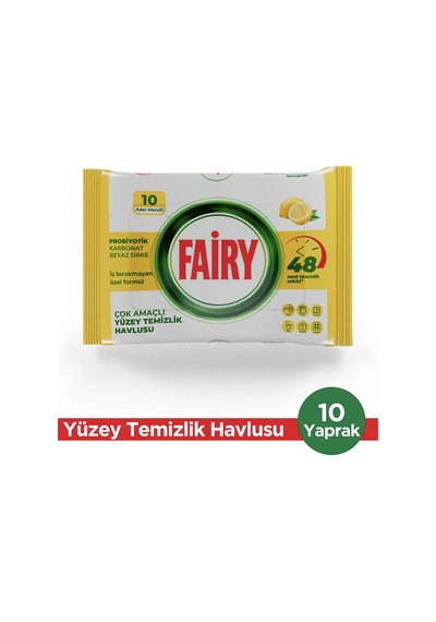 10'lu Yüzey Temizlik Havlusu - Limon Yağı