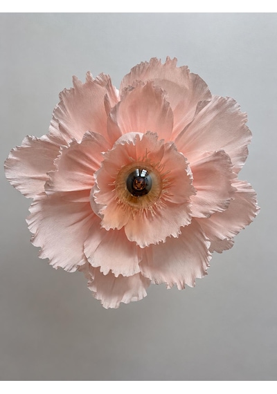 Soft Pembe (Siyah Duy) Italyan Krapon Kağıdı El Yapımı Çiçek Avize,salon & Yatak Odası Aydınlatma (50cm)