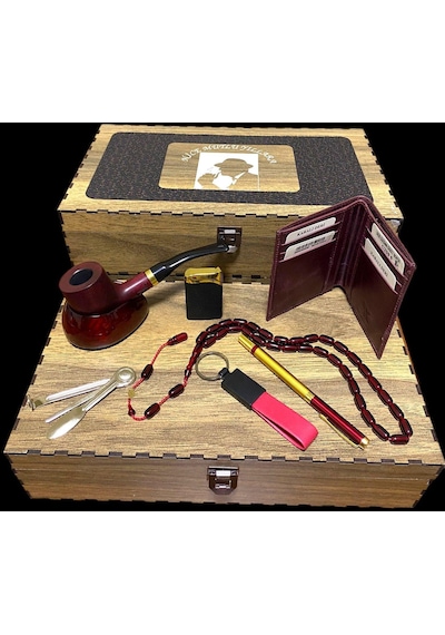 Pipsan Pipo Ahlat Ağacı Balsa Filitreli Çakmaklı Cüzdan Anahtarlık Tesbih Set 605735-709148
