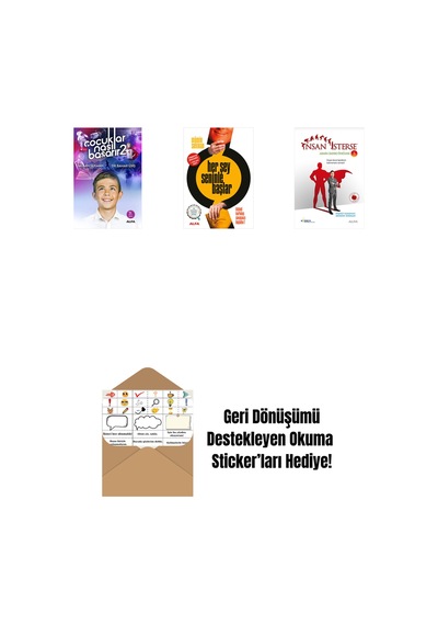 Çocuklar Nasıl Başarır 2 + Her Şey Seninle Başlar + İnsan İsterse - Azmin Zaferi Öyküleri 5 + Okuma Sticker'ları
