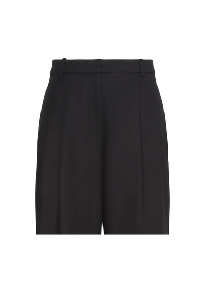 Calvin Klein Stretch Chıno W/ Pleat - Wıde Le Kadın Siyah Kumaş Pantolon