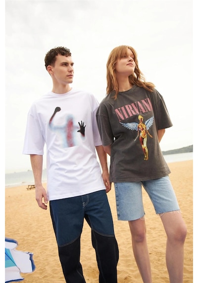 Tarzsokak Unisex Psycho Beyaz Tshirt Beyaz