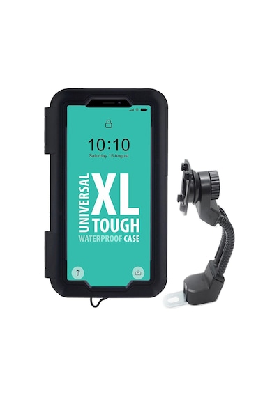 Suporte Motosiklet - Bisiklet Telefon Tutucu Kapalı Model 7 Inch AYNA Bağlantılı ( Xl Büyük Boy )