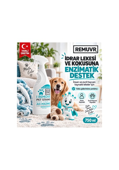 Enzimatik Leke Çıkarıcı Ve Koku Giderici Sprey 750 Ml Kedi Köpek İdrarı, Halı Koltuk Kumaş