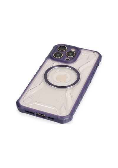 Apple iPhone Uyumlu 14 Pro Max Kılıf Prag Magneticsafe Kapak - Derin Mor Bzsxx00 1