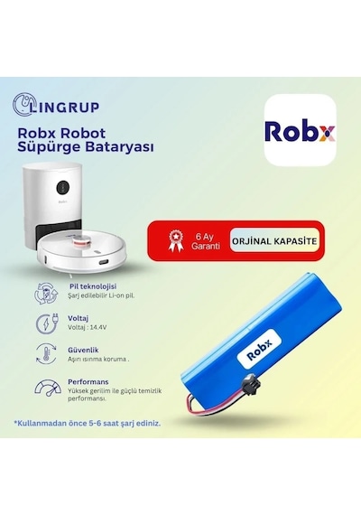 Robx R7 Robot Süpürge Uyumlu Batarya 5800 Mah -
