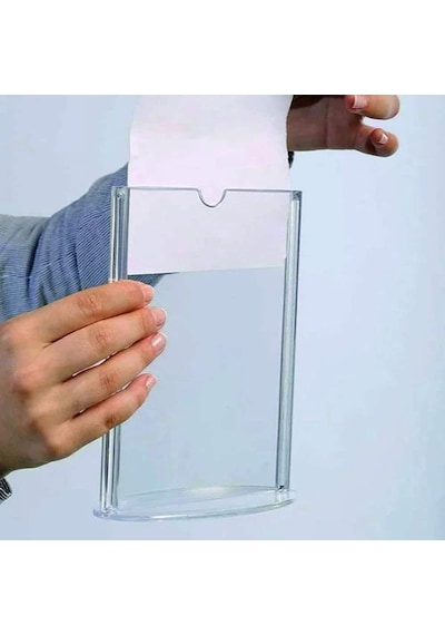 A5 Oval Tabanlı Masaüstü Şeffaf Föylük Broşürlük Fiyatlık 50li Paket