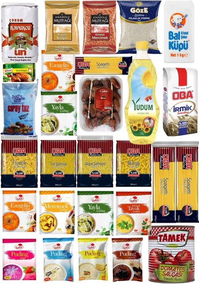 Ramazan Paketi Kumanya Yardım Gıda Erzak Kolisi Lüks Paket 28 Parça Ürün