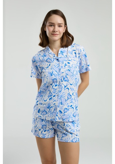 Arnetta Kadın Beyaz Gömlek Pijama Beyaz