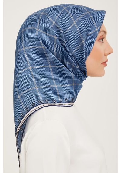 Armine Twill İpek Eşarp 23ka9029 03 Mavi