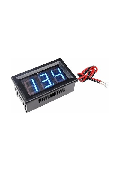 0,56 inç 3.5-30V 2 Kablolu DC Mavi Voltmetre