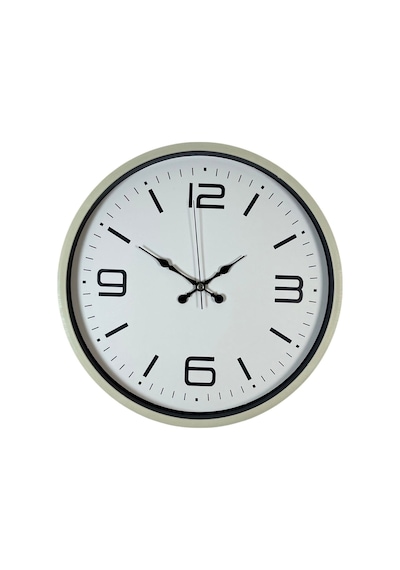 36 Cm Krem Dekoratif Klasik Duvar Saati Krem - Beyaz