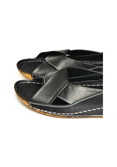 Fox Shoes U555060003 Siyah Hakiki Deri Terlik Siyah-hakiki Deri Siyah