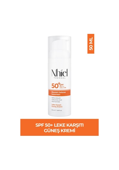 Nhiel Thermal Leke Karşıtı ve Bariyer Güçlendirici SPF 50+ PA++++ Güneş Kremi 50 ml | Yeni Nesil Filtreler