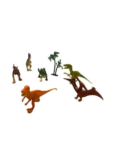 Oyuncak Dinozor Seti Dinozor Figürleri Ve Ağaç Aksesuarları