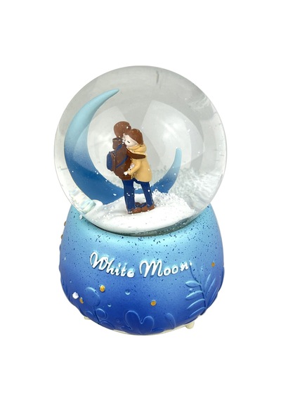 Beyaz Ay - White Moon Işıklı Ve Müzikli Kar Küresi