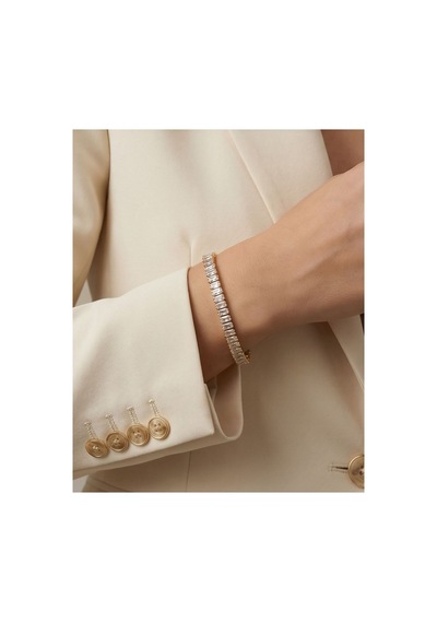 Xupıng Jewelry 14k Zarif Zirkon Taşlı Su Yolu Model Bileklik Çok Renkli Çok Renkli