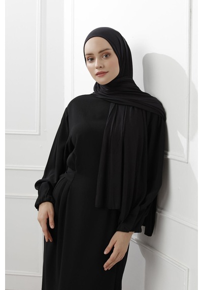 Hira Penye Şal Siyah Siyah