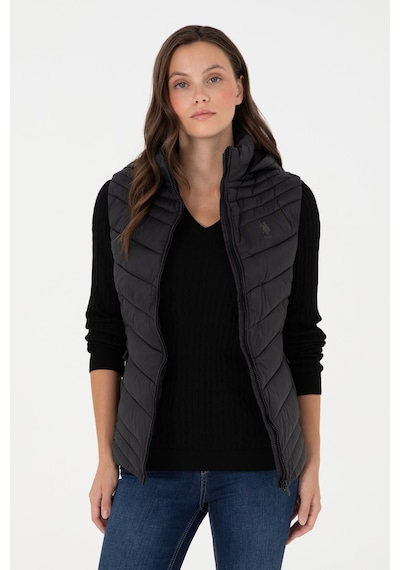 U.s. Polo Assn. Kadın Siyah Yelek Dokuma 50289555-vr046 Siyah