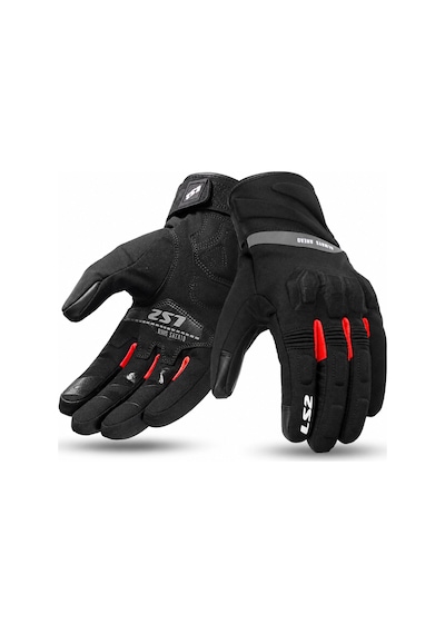 Ls2 Waterproof Eldiven Jet 3 Kırmızı-siyah Kışlık