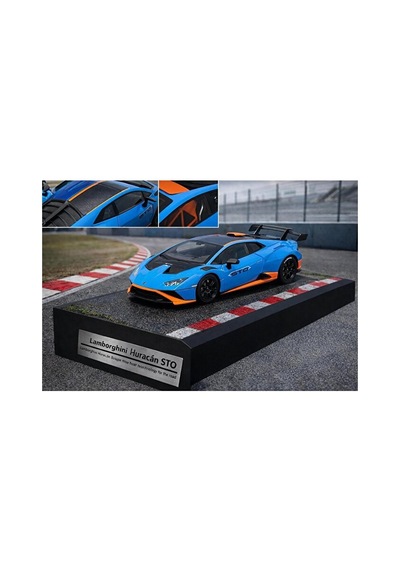 Lamborghini Huracan Sto Diecast Model Araba Açılan Kapılar Mavi 1:32 Lamborghini Sto Model Araba