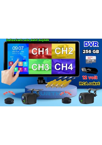 Dvr Dokunmatik Ekran Ve 2 Adet Ahd 720p Nesne Tanıma Sesli İkaz